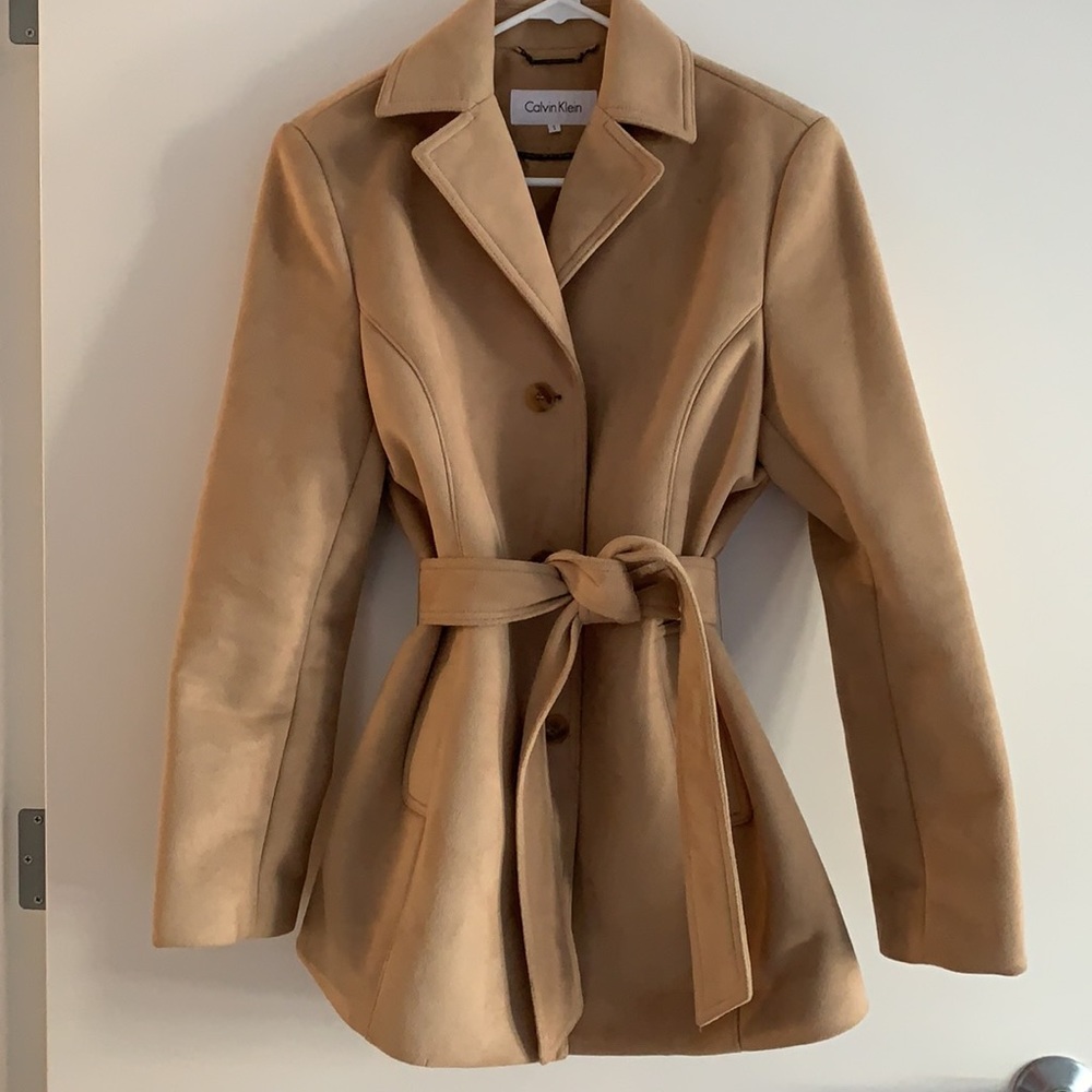 Calvin Klein Tan Trench Coat NWOT Size S